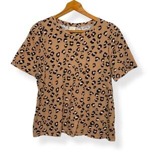 a new day Leopard Print Short Sleeve Tee in Tan and Black